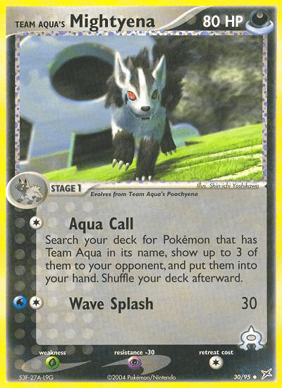Team Aqua's Mightyena #30/95