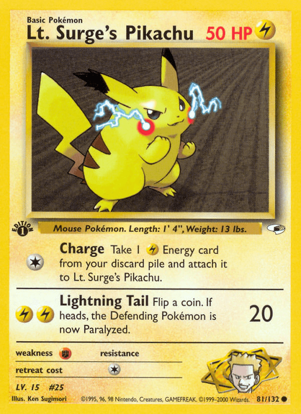 Lt. Surge's Pikachu #81