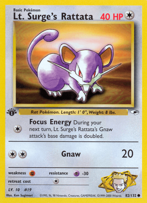 Lt. Surge's Rattata #82