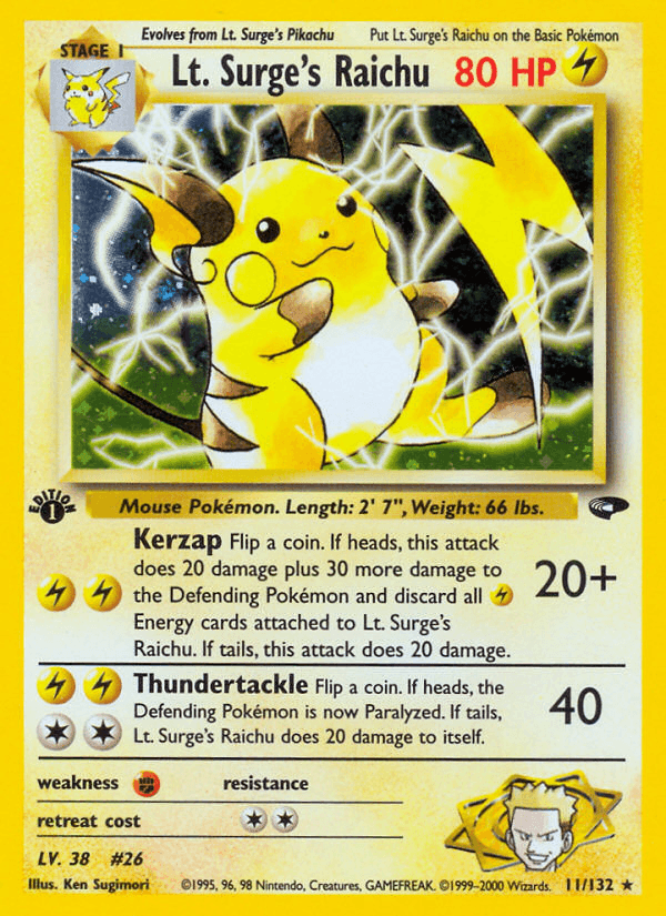 Lt. Surge's Raichu #11