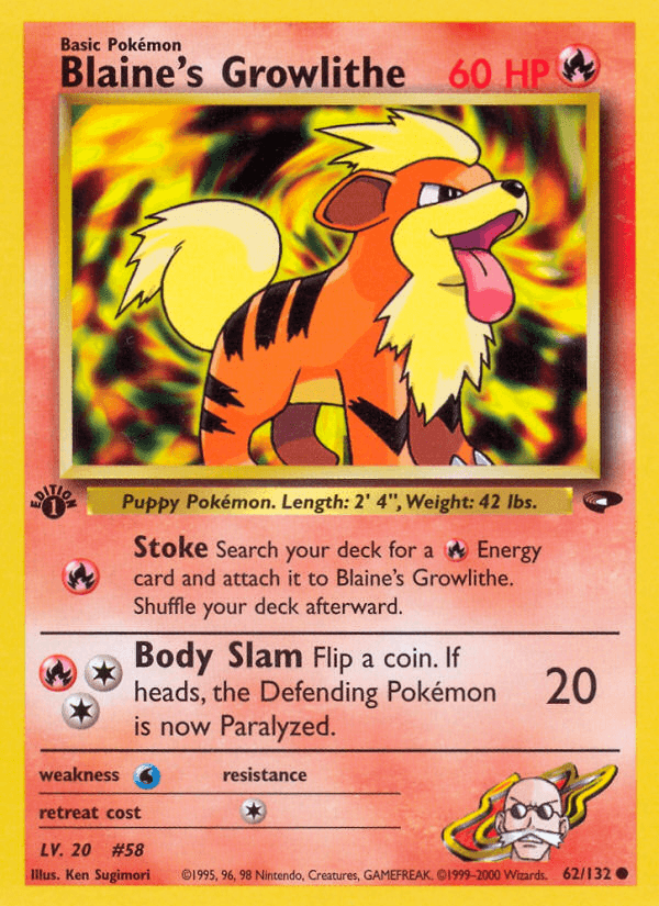 Blaine's Growlithe #62